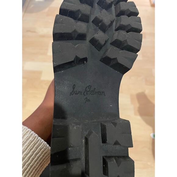 Sam Edleman black leather Goth Grunge Emo boots size 7.5 - Picture 8 of 11